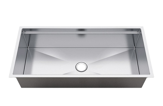 FOOK SINK Handmade Underment 304 Stainless Steel Signle Bowl Kitchen Sink with Ledge