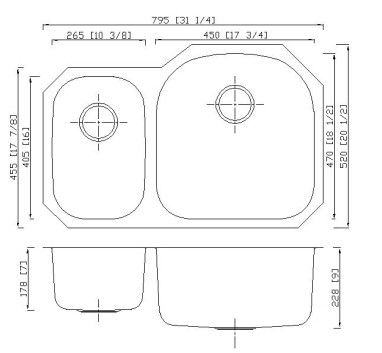Undermount Kitchen Sink Stainless Steel Drop In Double Bowl Brushed Satin Finish
