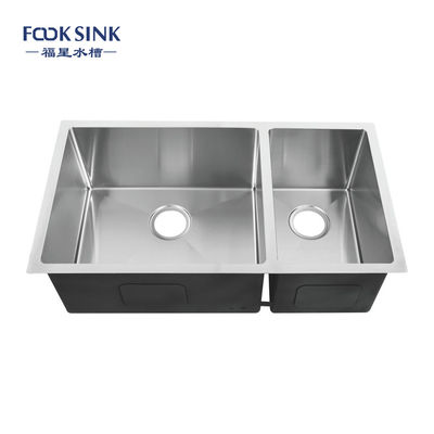 Stainless Steel 304 Undermount Double Bowl Kitchen Sink 18 Gauge
