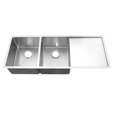 Household Rectangular Kitchen Sink With Side Drainboard Strict QC Control / Luxury Kitchen Sink